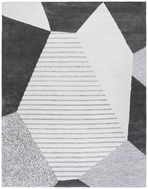 Safavieh Audrey Luxurious Round Area Rug - Elegant Modern Design For Chic Home Decor, Soft & Durable Masterpiece Grey ,Ivory 80% Micro Polyester,20% Cotton Aud108f-6sq