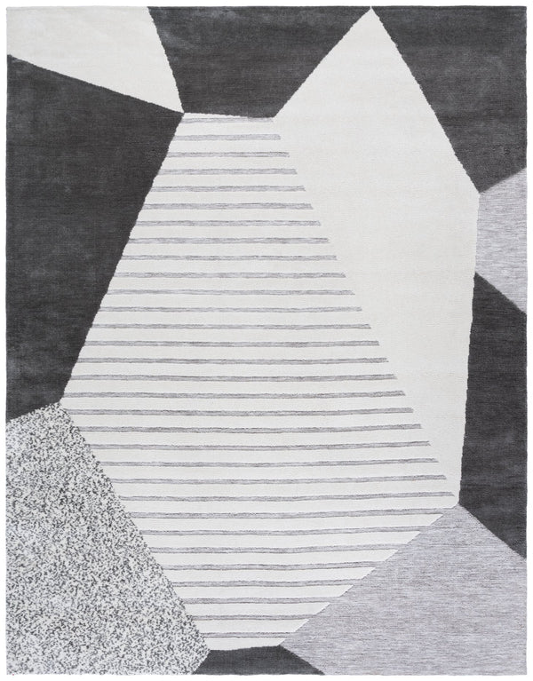 Safavieh Audrey Luxurious Round Area Rug - Elegant Modern Design For Chic Home Decor, Soft & Durable Masterpiece Grey ,Ivory 80% Micro Polyester,20% Cotton Aud108f-6sq