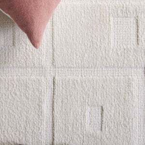 Safavieh Audrey Luxurious 6x6 Square Area Rug – Contemporary Design In Soft Micro Polyester & Cotton Blend Ivory 80% Micro Polyester,20% Cotton Aud109a-8