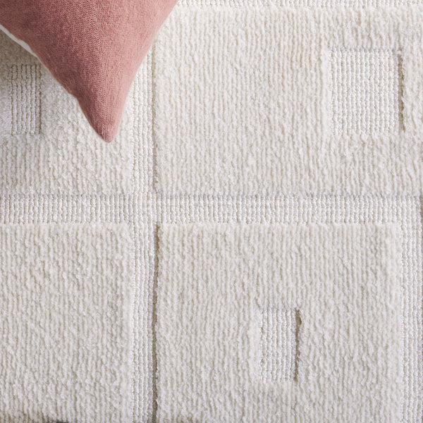 Safavieh Audrey Luxurious 6x6 Square Area Rug – Contemporary Design In Soft Micro Polyester & Cotton Blend Ivory 80% Micro Polyester,20% Cotton Aud109a-8