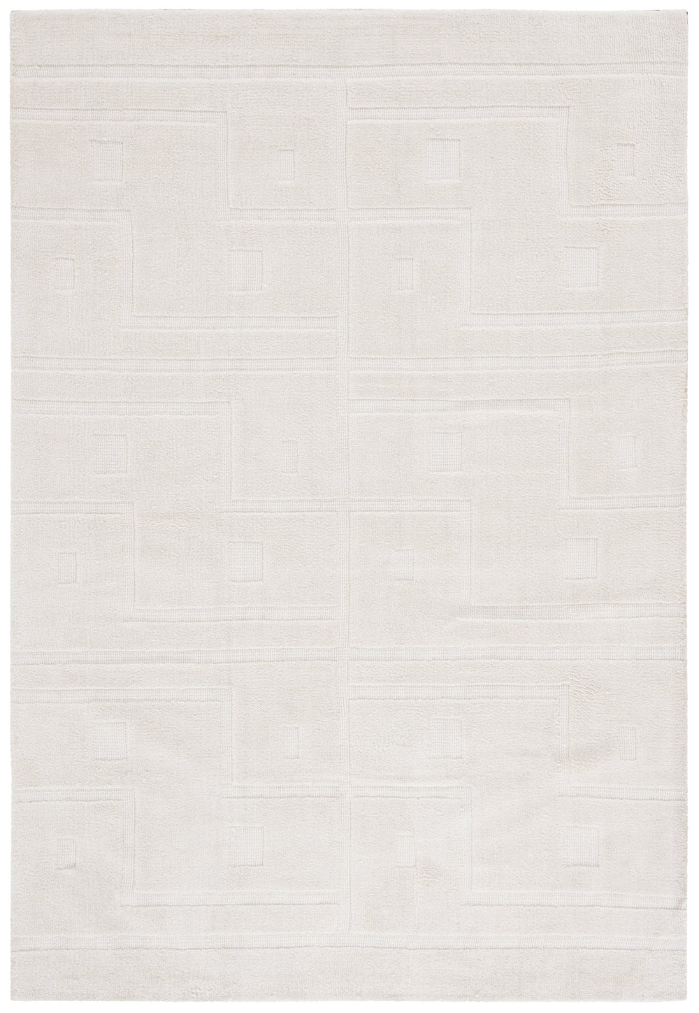 Safavieh Audrey Luxurious 6x6 Square Area Rug – Contemporary Design In Soft Micro Polyester & Cotton Blend Ivory 80% Micro Polyester,20% Cotton Aud109a-8