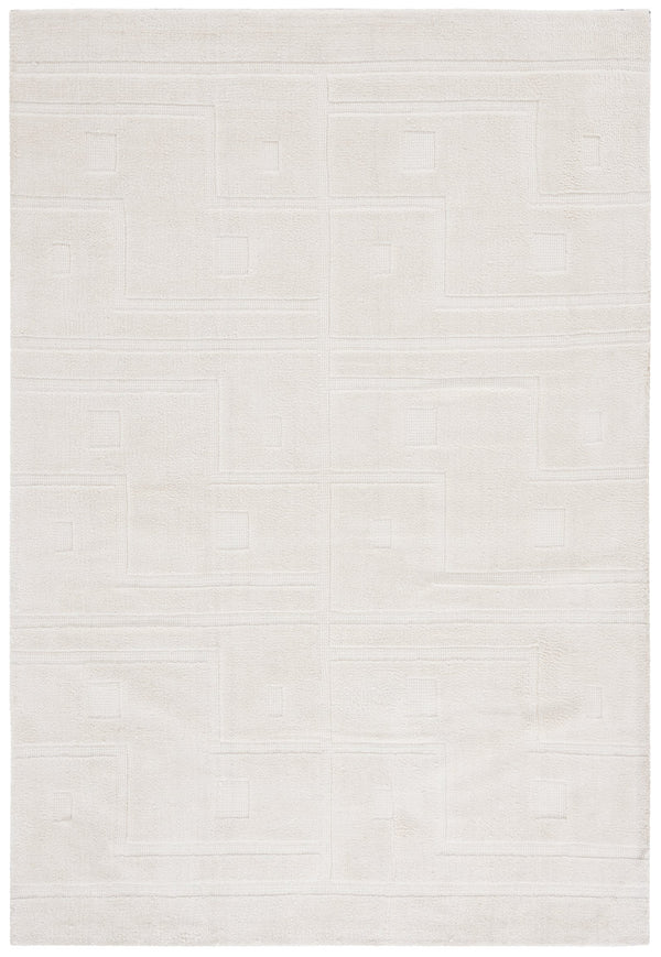 Safavieh Audrey Luxurious 6x6 Square Area Rug – Contemporary Design In Soft Micro Polyester & Cotton Blend Ivory 80% Micro Polyester,20% Cotton Aud109a-8