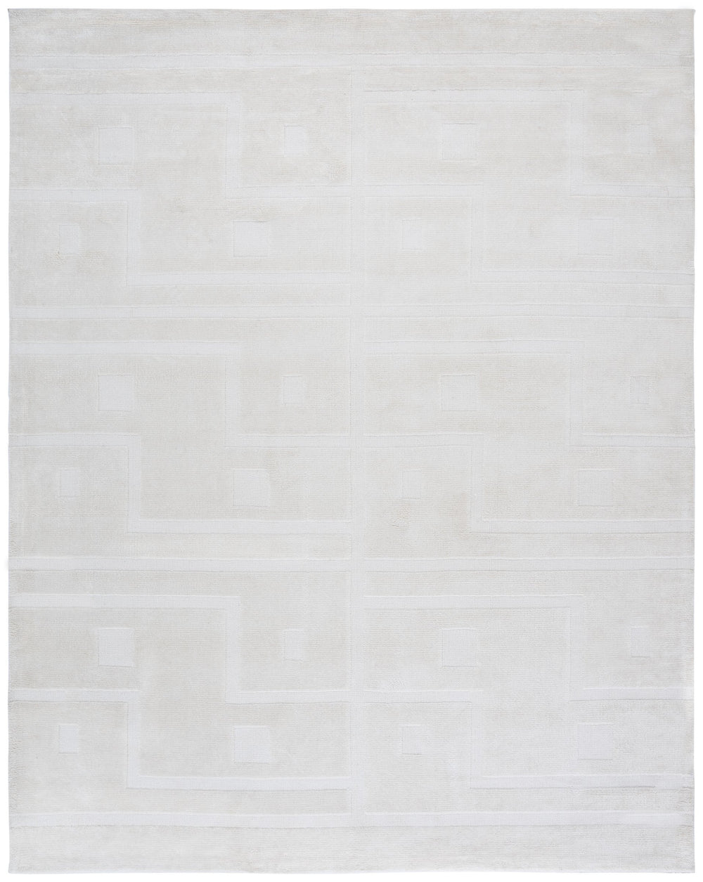 Safavieh Audrey Luxurious 6x6 Square Area Rug – Contemporary Design In Soft Micro Polyester & Cotton Blend Ivory 80% Micro Polyester,20% Cotton Aud109a-8