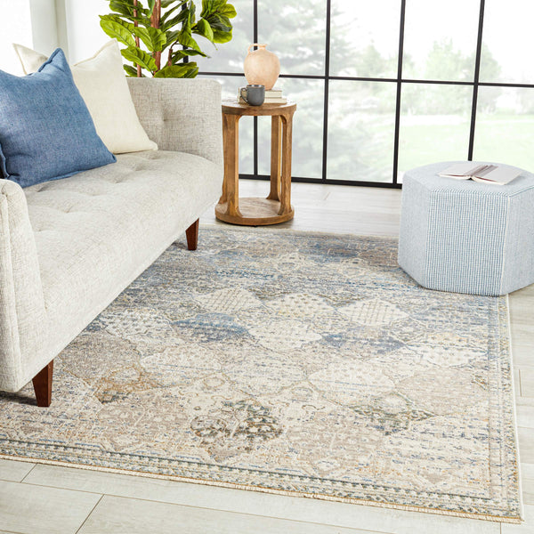 Jaipur Living Vibe by Jaipur Living Prado Moorish Trellis Polyester Runner Rug for Hallway Decor 3' x 12' RUG152272