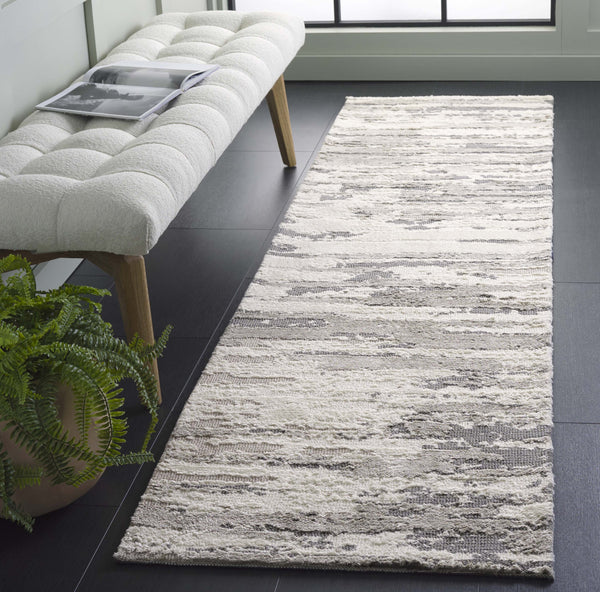 Safavieh Audrey Premium Area Rug - Sophisticated Modern Design For Luxurious Living Spaces And Timeless Charm Grey ,Beige 80% Micro Polyester,20% Cotton Aud110f-8