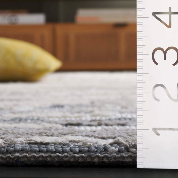Safavieh Audrey Premium Area Rug - Sophisticated Modern Design For Luxurious Living Spaces And Timeless Charm Grey ,Beige 80% Micro Polyester,20% Cotton Aud110f-8