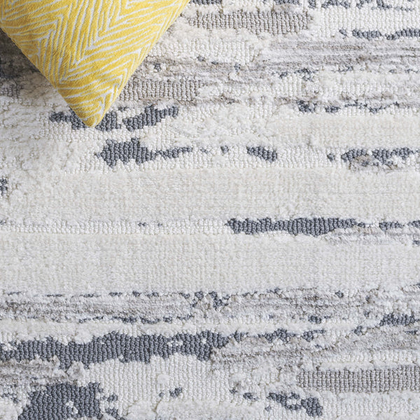 Safavieh Audrey Premium Area Rug - Sophisticated Modern Design For Luxurious Living Spaces And Timeless Charm Grey ,Beige 80% Micro Polyester,20% Cotton Aud110f-8