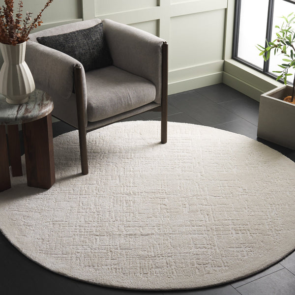Safavieh Audrey Elegant Power-loomed Area Rug With Geometric Patterns For Modern Home Décor And Comfort Ivory 80% Micro Polyester,20% Cotton Aud112a-4