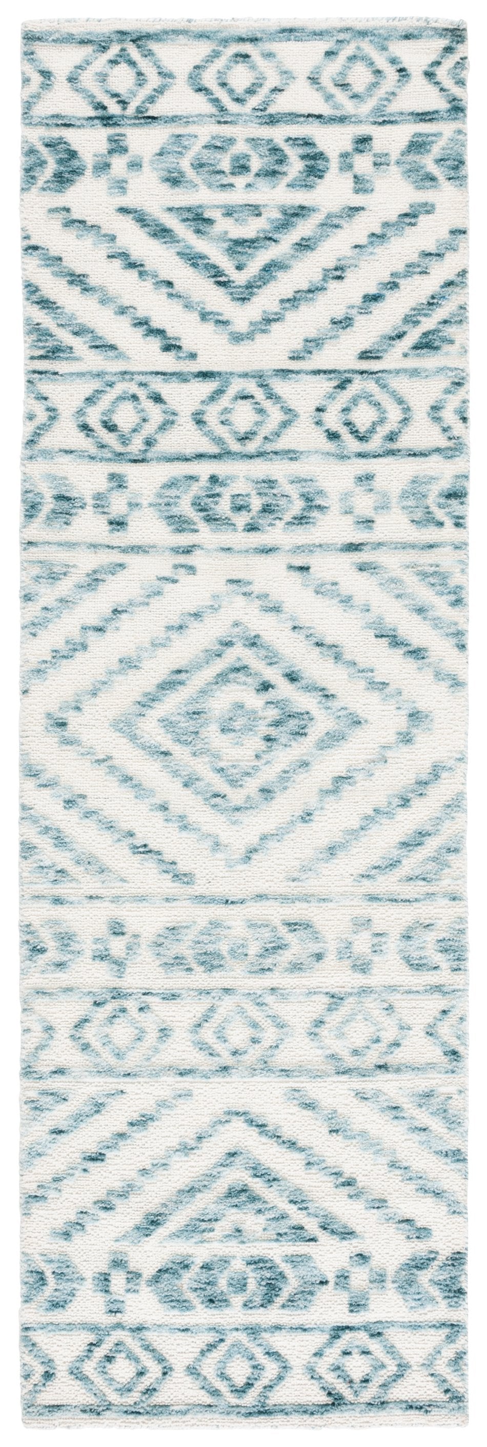Safavieh Audrey Hand-tufted Area Rug - Exquisite Artisanal Design In Soothing Colors For Every Home Decor Style Ivory ,Blue 80% Polyester 20% Cotton Aud201m-5