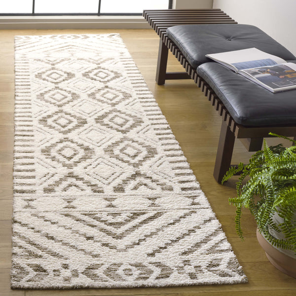 Safavieh Audrey Hand-tufted Area Rug - Exquisite Geometric Design For Timeless Elegance In Any Room Ivory ,Beige 80% Polyester 20% Cotton Aud202b-28