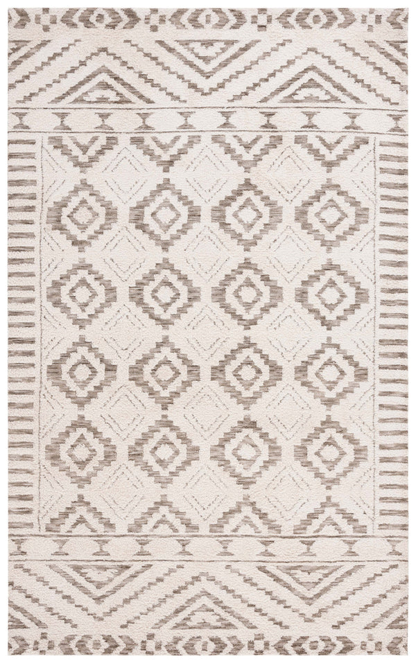 Safavieh Audrey Hand-tufted Area Rug - Exquisite Geometric Design For Timeless Elegance In Any Room Ivory ,Beige 80% Polyester 20% Cotton Aud202b-28