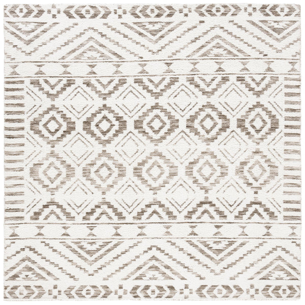 Safavieh Audrey Hand-tufted Area Rug - Exquisite Geometric Design For Timeless Elegance In Any Room Ivory ,Beige 80% Polyester 20% Cotton Aud202b-28
