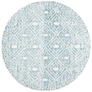 Safavieh Audrey Hand-tufted Area Rug With Geometric Pattern – Stylish Blue And Ivory Design For Any Room Blue ,Ivory 80% Polyester 20% Cotton Aud203m-6r