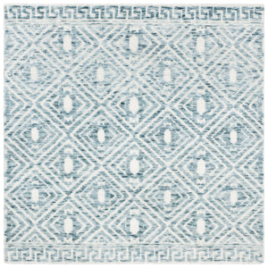 Safavieh Audrey Hand-tufted Area Rug With Geometric Pattern – Stylish Blue And Ivory Design For Any Room Blue ,Ivory 80% Polyester 20% Cotton Aud203m-6r