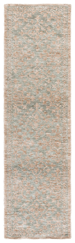 Safavieh Audrey Hand-Tufted Light Teal And Beige Area Rug — Low-Profile Polyester Pile, Modern Elegance, Durable 6'-0" x 6'-0" AUD301J-6SQ