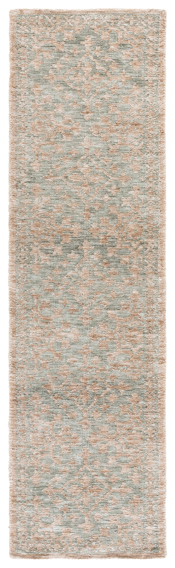 Safavieh Audrey Hand-Tufted Light Teal And Beige Area Rug — Low-Profile Polyester Pile, Modern Elegance, Durable 6'-0" x 6'-0" AUD301J-6SQ
