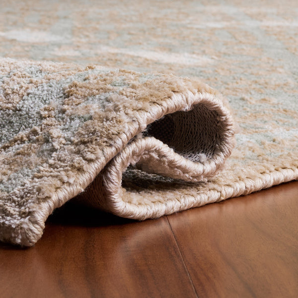 Safavieh Audrey Hand‑Tufted Light Teal And Beige Area Rug — Low 0.5" Plush Polyester Pile, Modern Appeal 8'-0" x 10'-0" AUD301J-8
