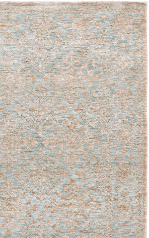 Safavieh Audrey Hand-Tufted Light Teal And Beige Area Rug — Low-Profile Polyester Pile, Modern Elegance, Durable 6'-0" x 6'-0" AUD301J-6SQ