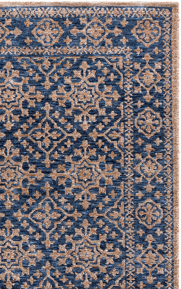 Safavieh Audrey Hand-Tufted Blue Beige Area Rug — Plush Low-Profile Polyester Pile, Coastal-Transitional Elegance 5'-0" x 8'-0" AUD301M-5