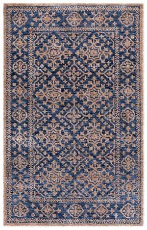 Safavieh Audrey Hand-Tufted Square Area Rug In Calming Blue And Beige — Low 1/2" Pile, Durable Polyester, Made In India 6'-0" x 6'-0" AUD301M-6SQ