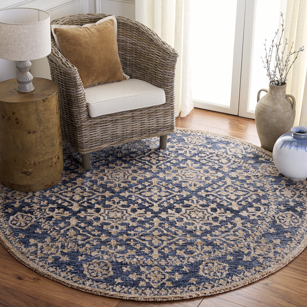 Safavieh Audrey Hand-Tufted Blue Beige Area Rug — Soft Polyester Pile, Transitional Elegance For Living Rooms 9'-0" x 12'-0" AUD301M-9