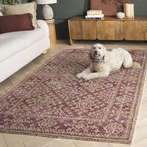 Safavieh Audrey Hand-Tufted Light Brown Beige Area Rug — Low-Profile Polyester Pile, Modern Minimalist Style 5'-0" x 8'-0" AUD301T-5