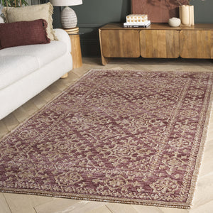 Safavieh Audrey Hand-Tufted Light Brown Beige Rug, Low Profile Polyester Pile, Minimalist Neutral Accent 4'-0" x 6'-0" AUD301T-4