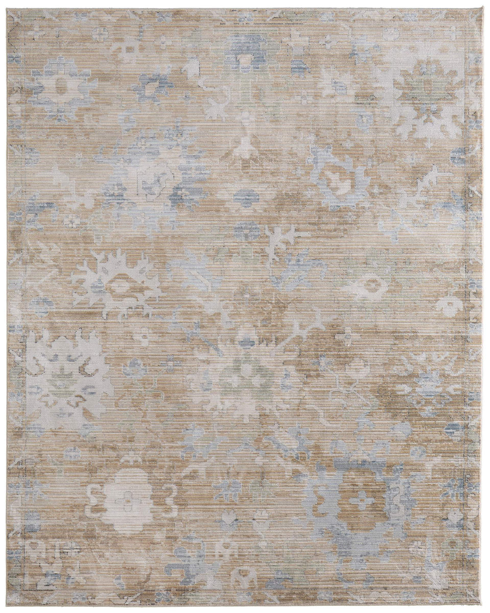 Feizy Rugs Augustine Distressed Floral Botanical Area Rug Vintage Warmth for Living Spaces 5' x 7'6" AUG39TXFBGEBLUE70
