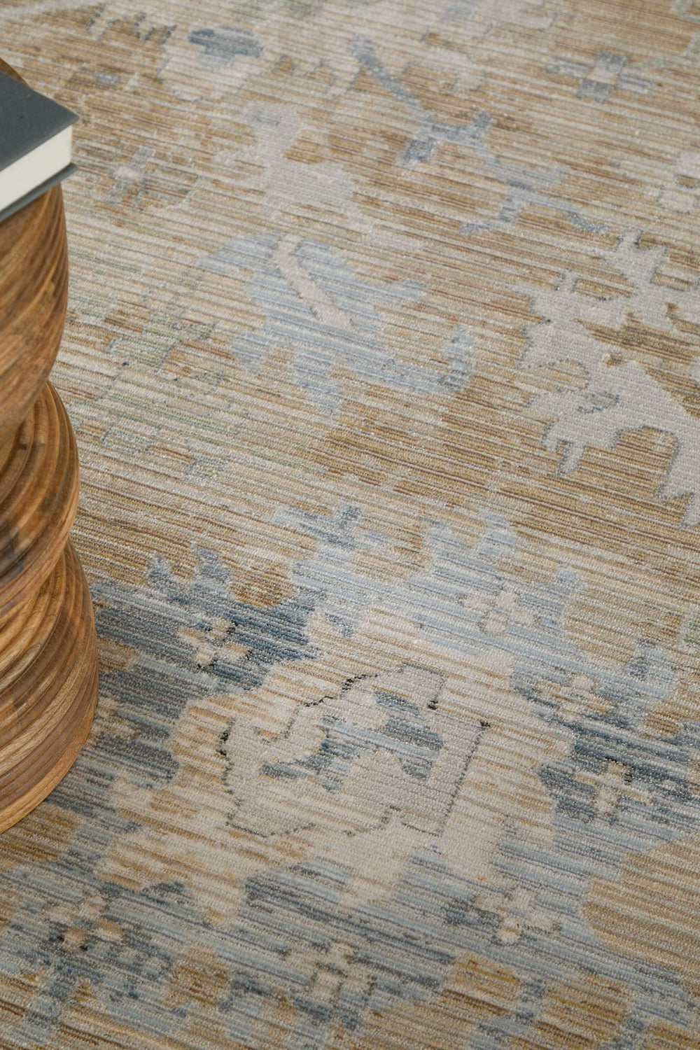 Feizy Rugs Augustine Distressed Floral Botanical Area Rug Vintage Warmth for Living Spaces 5' x 7'6" AUG39TXFBGEBLUE70