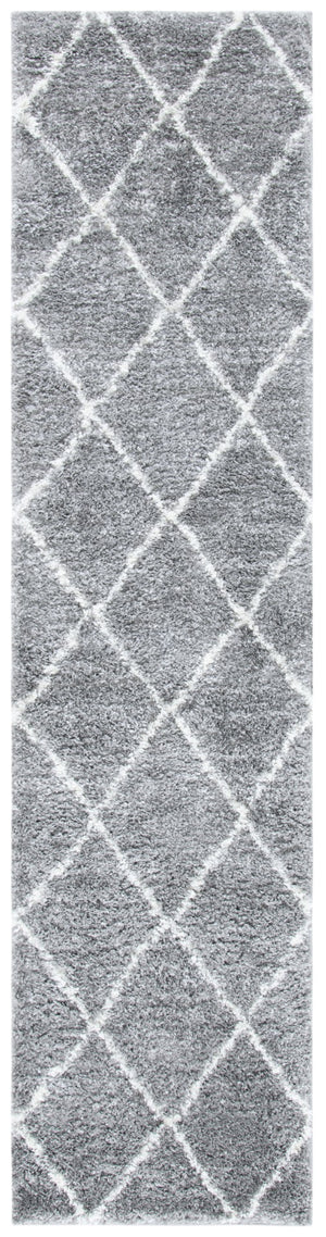 Safavieh August500 Power Loomed Shag Rug Light Grey / Ivory AUG531F-29
