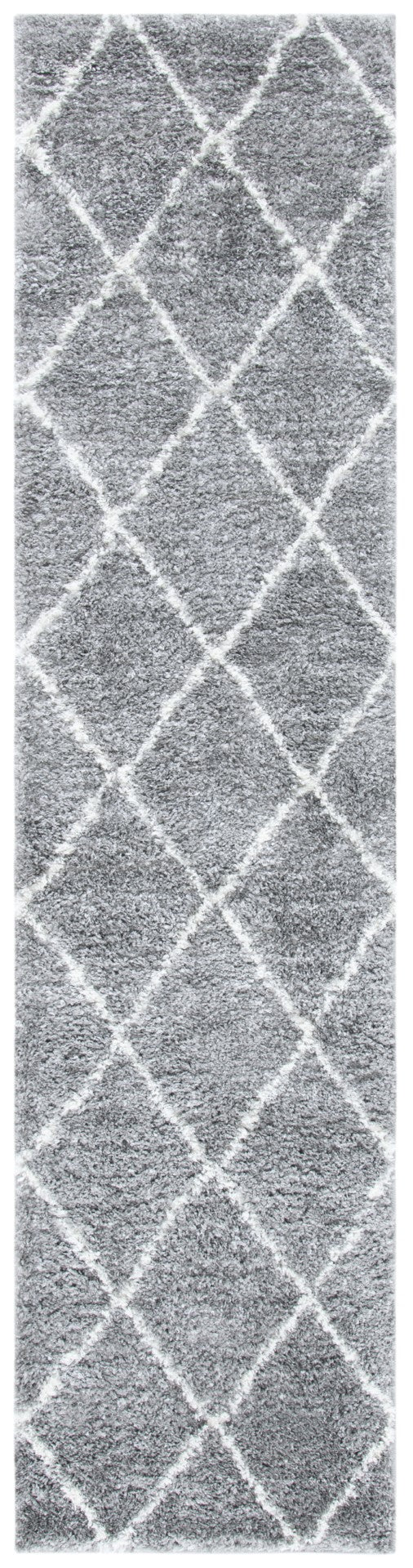 Safavieh August500 Power Loomed Shag Rug Light Grey / Ivory AUG531F-29