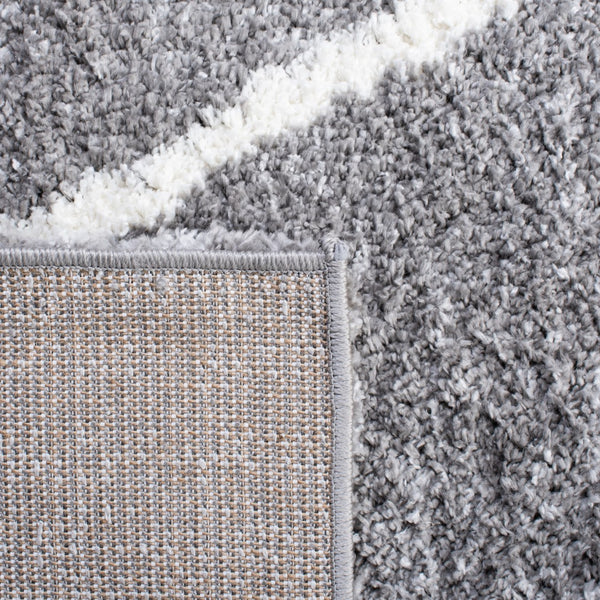 Safavieh August500 Power Loomed Shag Rug Light Grey / Ivory AUG531F-5