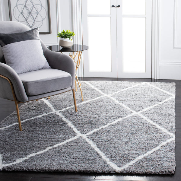 Safavieh August 8' X 10' Light Grey/Ivory Shag Area Rug - Luxurious Comfort, Timeless Design, Oeko-tex Certified Light Grey ,Ivory 50% Jute,45% Polypropylene,5% Polyester Aug531f-8