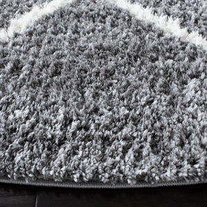 Safavieh August500 Power Loomed Shag Rug Light Grey / Ivory AUG531F-7R