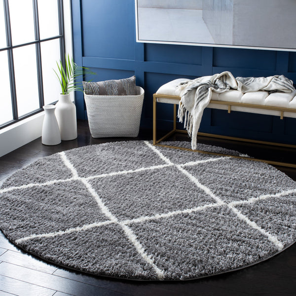 Safavieh August 8' X 10' Light Grey/Ivory Shag Area Rug - Luxurious Comfort, Timeless Design, Oeko-tex Certified Light Grey ,Ivory 50% Jute,45% Polypropylene,5% Polyester Aug531f-8