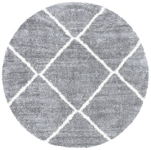Safavieh August500 Power Loomed Shag Rug Light Grey / Ivory AUG531F-7R