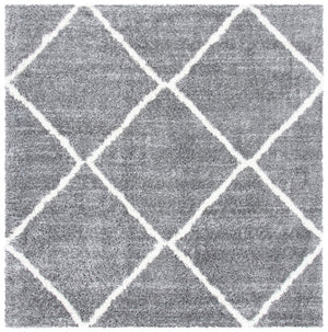 Safavieh August500 Power Loomed Shag Rug Light Grey / Ivory AUG531F-7SQ