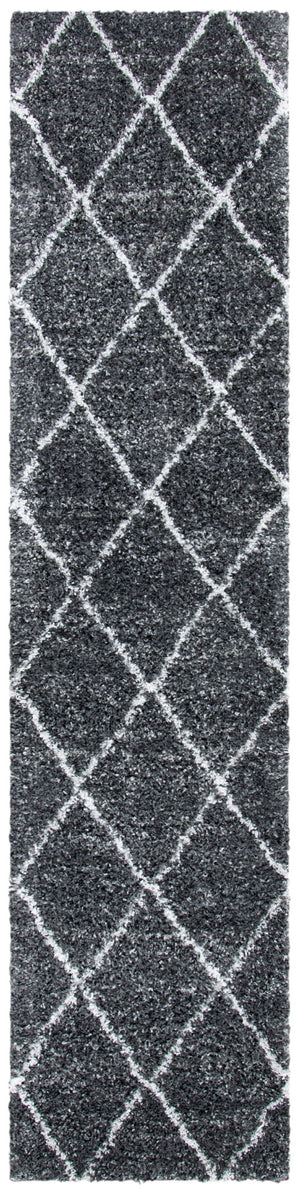 Safavieh August500 Power Loomed Shag Rug Dark Grey / Ivory AUG531G-29