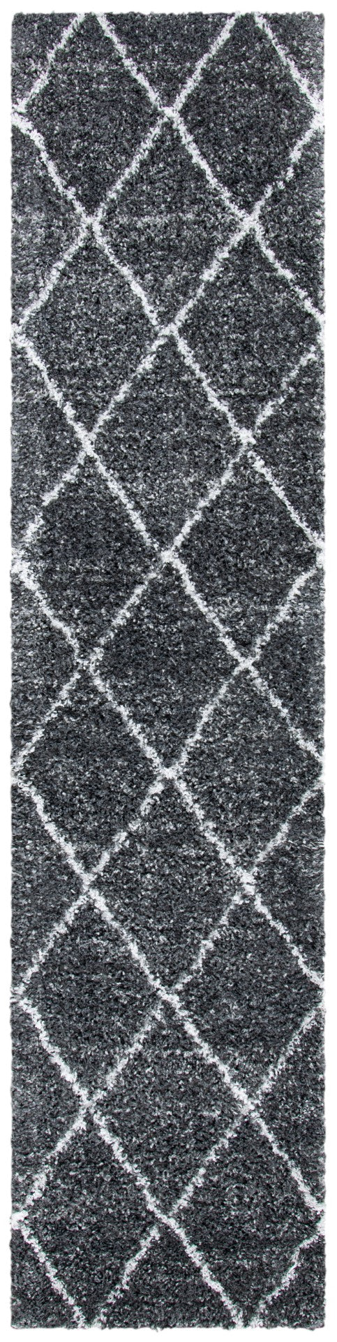 Safavieh August500 Power Loomed Shag Rug Dark Grey / Ivory AUG531G-29