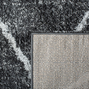 Safavieh August500 Power Loomed Shag Rug Dark Grey / Ivory AUG531G-5