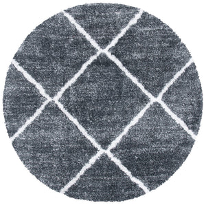 Safavieh August500 Power Loomed Shag Rug Dark Grey / Ivory AUG531G-7R