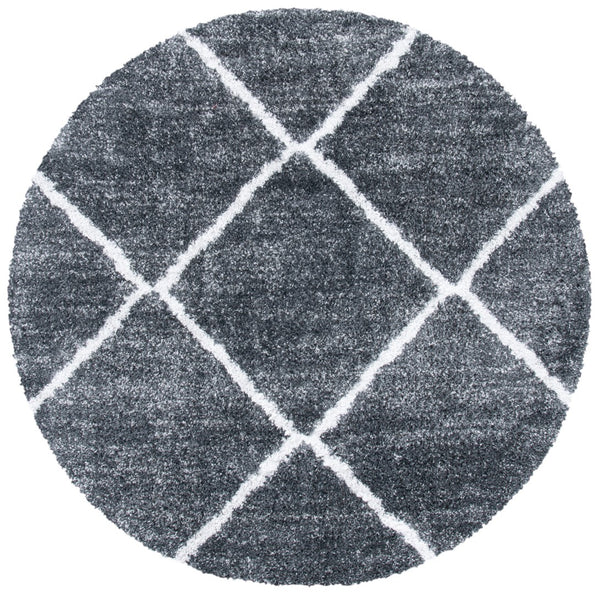 Safavieh August500 Power Loomed Shag Rug Dark Grey / Ivory AUG531G-7R