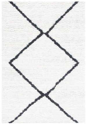 Safavieh August 500 Power Loomed Shag Rug Beige / Black AUG532B-5