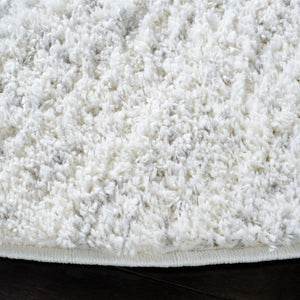 Safavieh August 500 Power Loomed Shag Rug Beige / Black AUG532B-7R