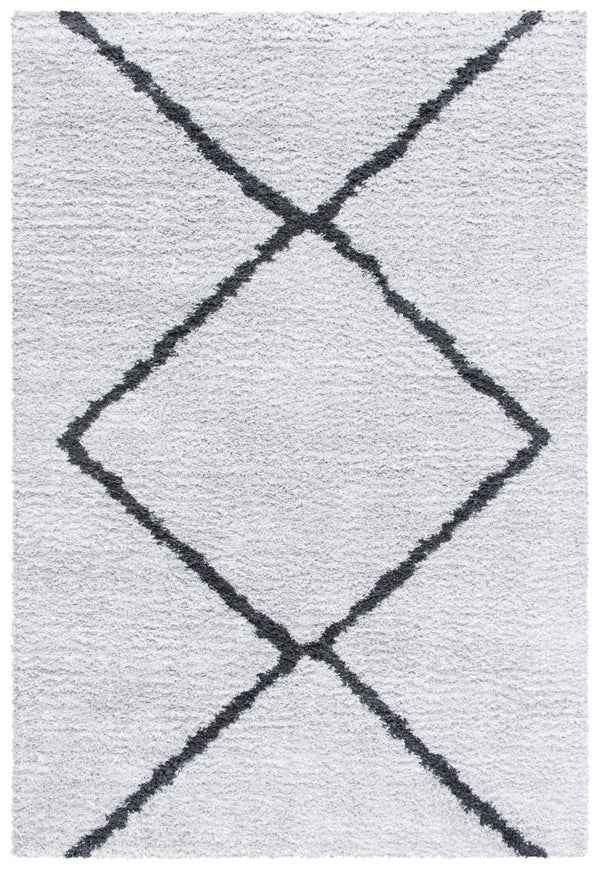 Safavieh August 500 Power Loomed Shag Rug Beige / Charcoal AUG532H-5