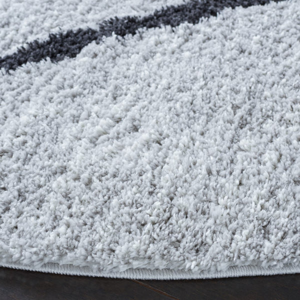 Safavieh August 500 Power Loomed Shag Rug Beige / Charcoal AUG532H-7R