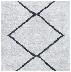 Safavieh August 500 Power Loomed Shag Rug Beige / Charcoal AUG532H-7SQ