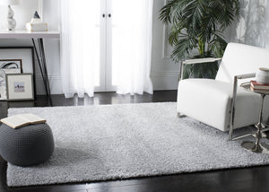 Safavieh August Shag Area Rug - Luxurious 10' X 10' Soft Comfort For Elegant Home Aesthetics And Style Silver 65% Polypropylene + 35% Jute Aug900g-10sq