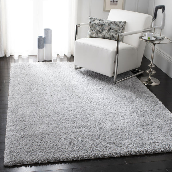 Safavieh August Shag Area Rug - Luxurious 10' X 10' Soft Comfort For Elegant Home Aesthetics And Style Silver 65% Polypropylene + 35% Jute Aug900g-10sq