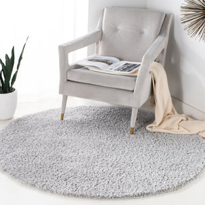 Safavieh August Shag Area Rug - Luxurious 10' X 10' Soft Comfort For Elegant Home Aesthetics And Style Silver 65% Polypropylene + 35% Jute Aug900g-10sq
